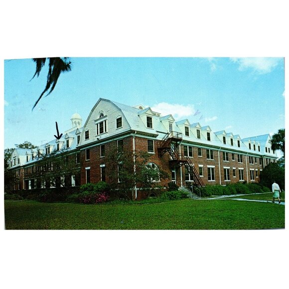 Postcard 1979 Chaudoin Hall Setson University Deland Florida Chrome era - Picture 1 of 2